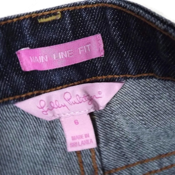 Lilly Pulitzer Main Line Fit Denim Jeans Size 6 L - Picture 3 of 8